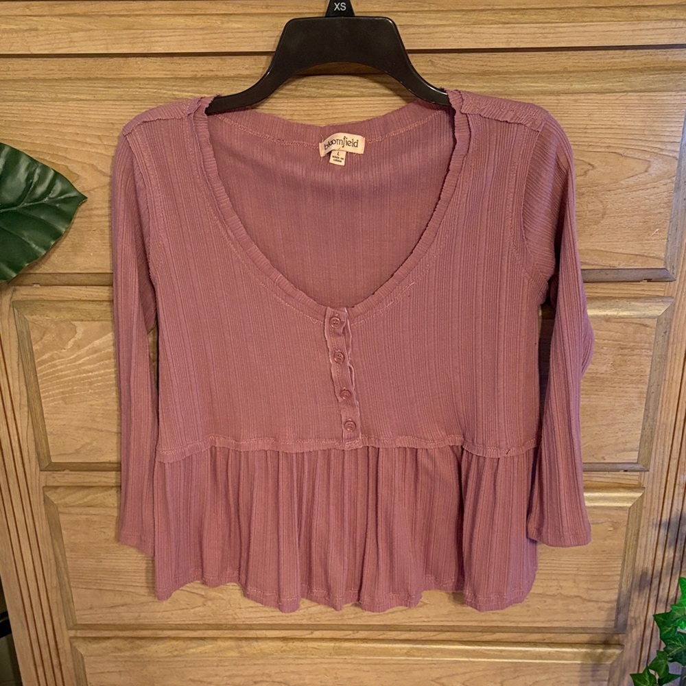 Bloomfield Mauve Peplum Blouse